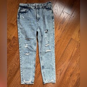 Refuge Light Blue Distressed Skinny Jeans